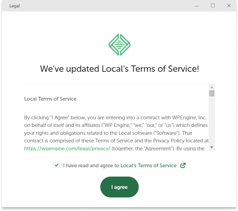 Local（Local by Flywheel)利用規約