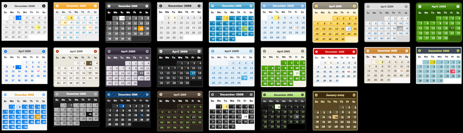 datepickerカレンダーのテーマ25種類