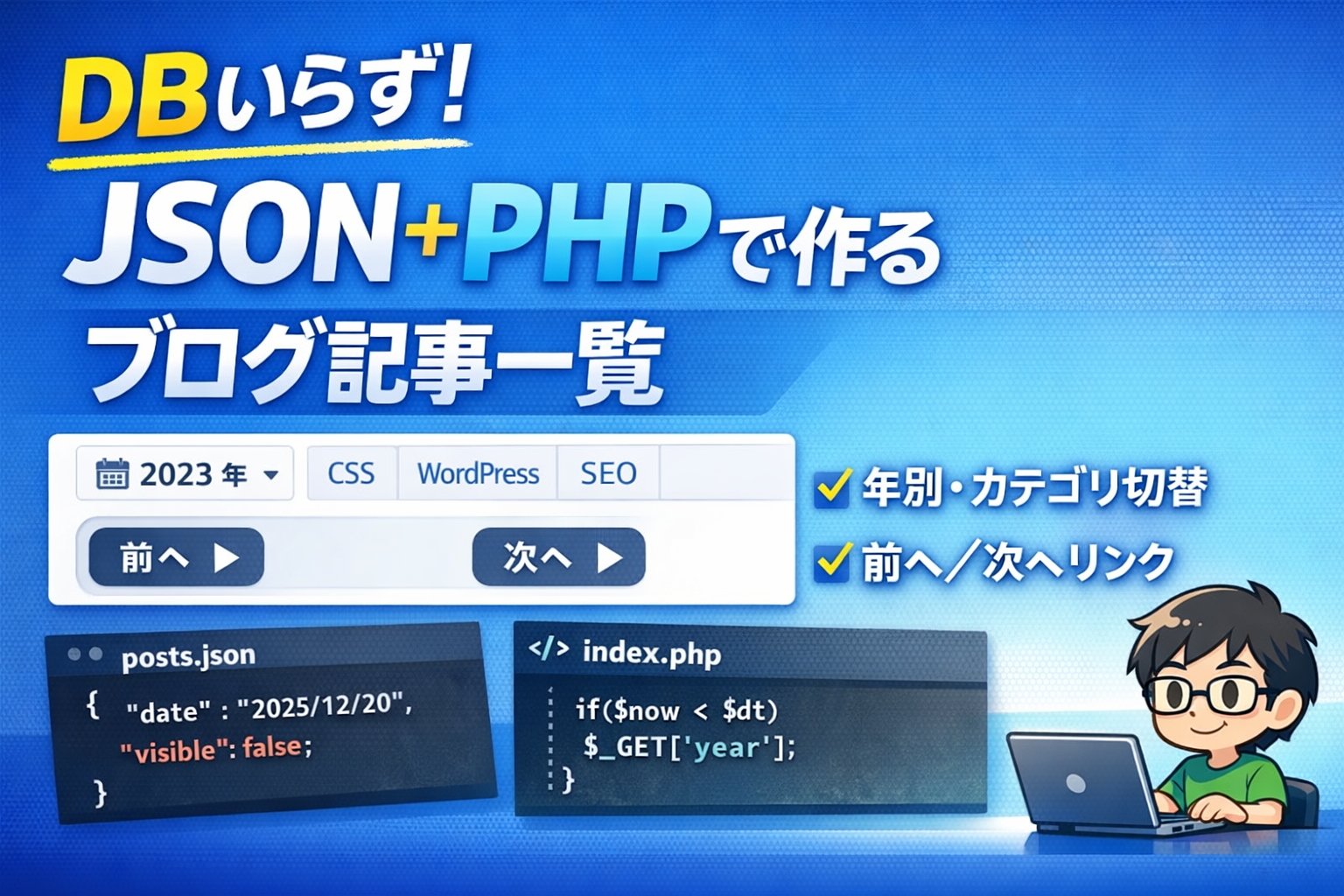 静的サイトに「お知らせ一覧」を追加